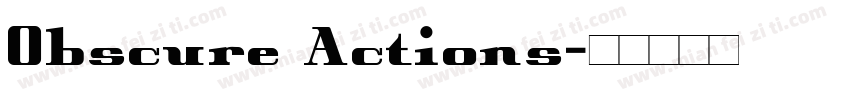 Obscure Actions字体转换